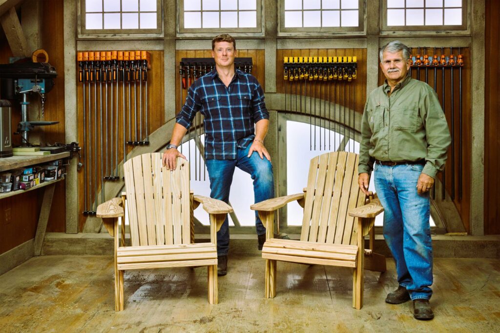 Father and son made chairs
